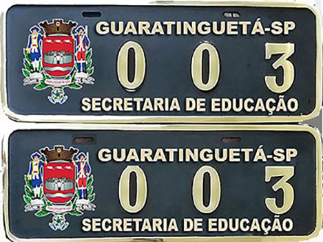 Placa de Carro em Bronze Fundido